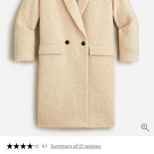 JCrew Collection relaxed top coat in brushed wool blends  oversized.  XS